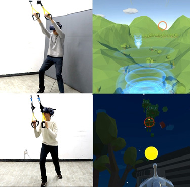 BEST DEMO VOTED BY ATTENDEES - Enhancing Suspension Activities in Virtual Reality with Body-Scale Kinesthetic Force Feedbacks