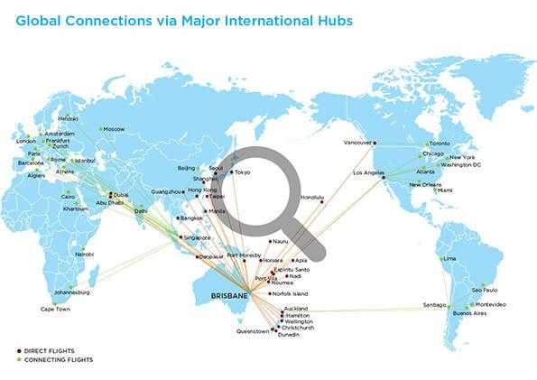global connections with mag glass